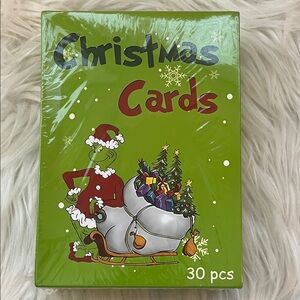 NWT Green Christmas Cards Box Set (30 cards)